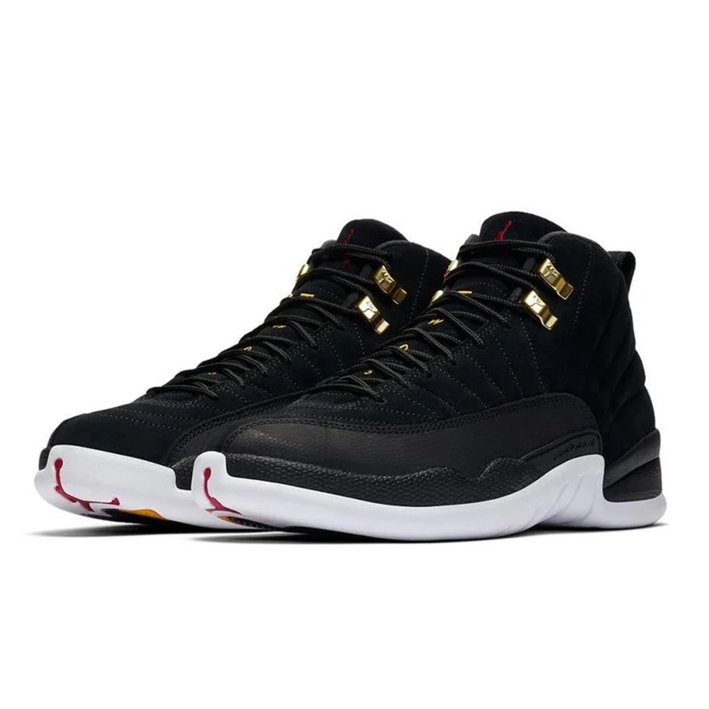 AIR JORDAN 12 Retro GS Reverse Taxi 153265-017 Suede Nubuck Hi Top Sneakers 5Y